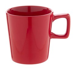Obrázky: Lesklý červený keram. hrnek v kraft. krabičce 280ml