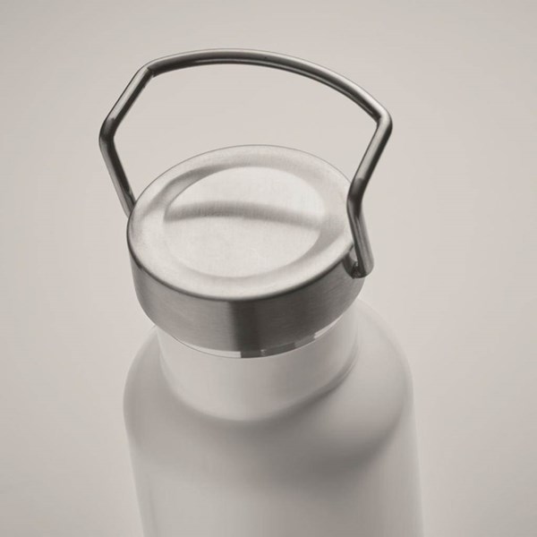 Obrázky: Bílá dvoustěnná recyklo. nerez termoska 500 ml, Obrázek 6