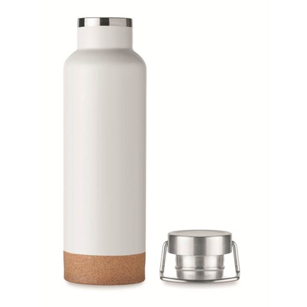 Obrázky: Bílá dvoustěnná recyklo. nerez termoska 500 ml, Obrázek 8