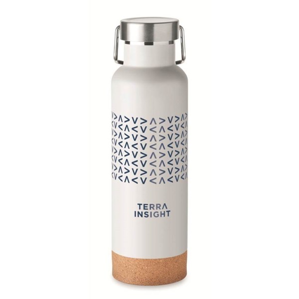 Obrázky: Bílá dvoustěnná recyklo. nerez termoska 500 ml, Obrázek 13