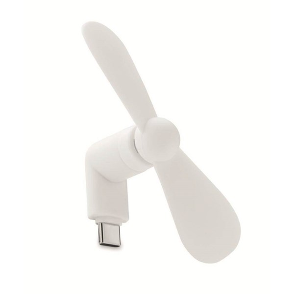 Obrázky: Přenosný ventilátor USB-C pro chytré telefony, bílá