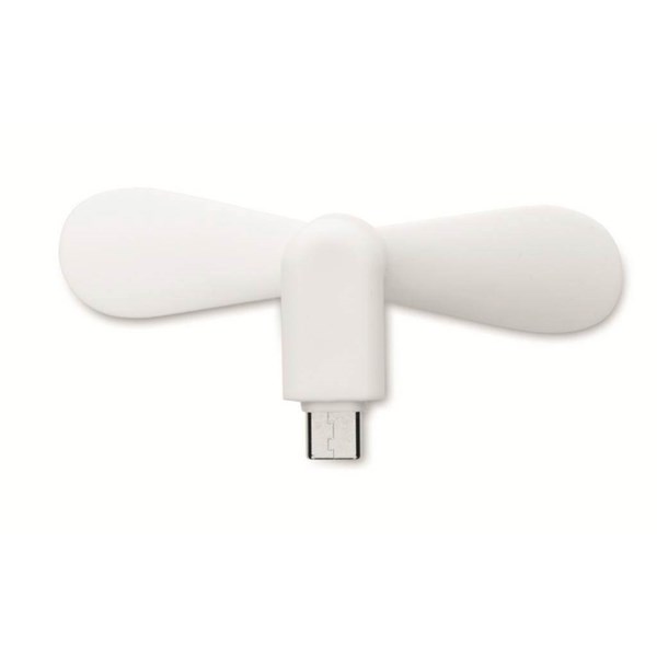 Obrázky: Přenosný ventilátor USB-C pro chytré telefony, bílá, Obrázek 4