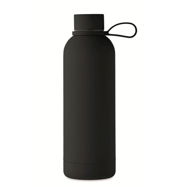 Obrázky: Černá termoska 500ml z rec. oceli s pogum.povrchem, Obrázek 4