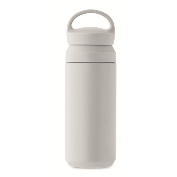Obrázky: Bílá termoska z rec. oceli 320 ml, dvojité víčko, Obrázek 4