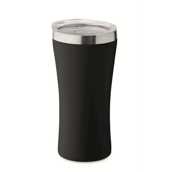Obrázky: Malý termohrnek z rec. nerezu 160 ml, černý