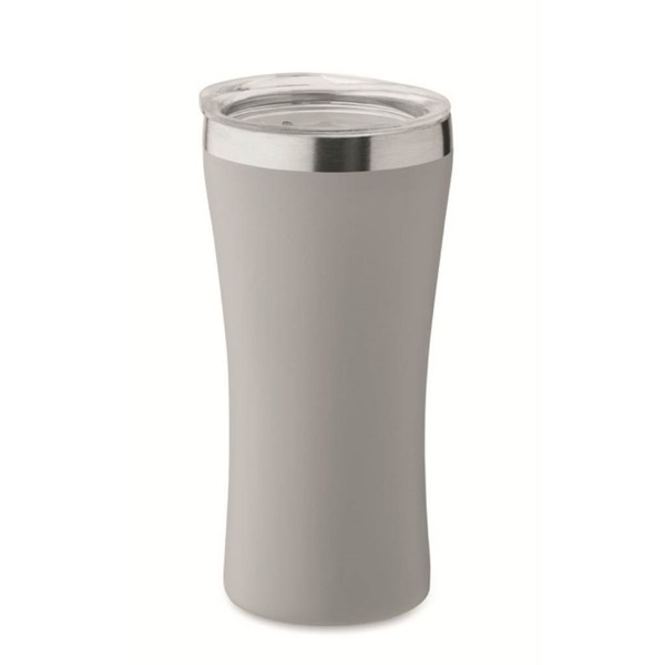 Obrázky: Malý termohrnek z rec. nerezu 160 ml, šedý