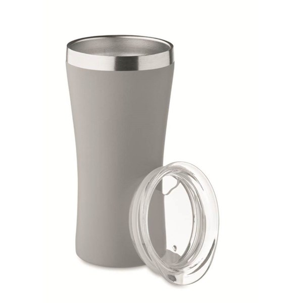 Obrázky: Malý termohrnek z rec. nerezu 160 ml, šedý, Obrázek 2