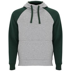 Obrázky: Dětská dvoubarevná mikina, 280g, zelená, vel. 7/8