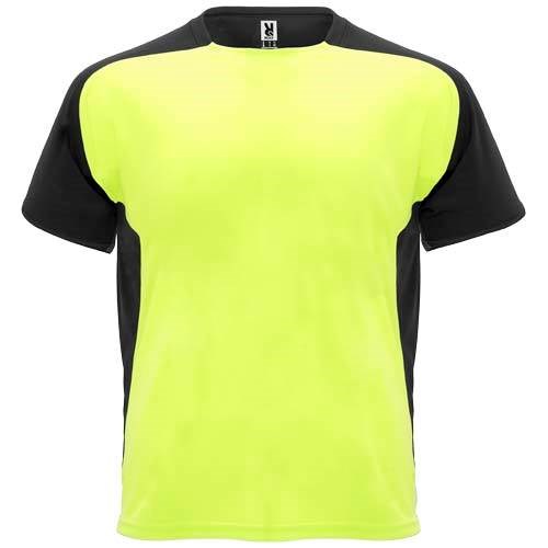 Obrázky: Dětské sport. triko, 140g, fluor.žluto-černé,vel.12