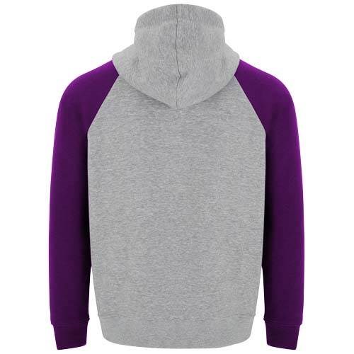Obrázky: Unisex mikina s kapucí Badet 280 šedá/ fialová 3XL, Obrázek 2