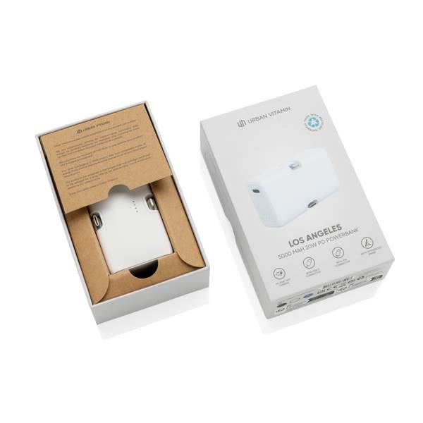 Obrázky: Powerbanka Urban Vitamin 5000mAh 20W PD, bílá, Obrázek 12
