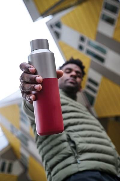 Obrázky: Láhev na vodu 600ml z RCS recykl. oceli, červená, Obrázek 7