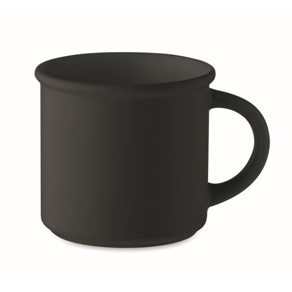 Obrázky: Matný keramický hrnek 300 ml s ouškem, černý