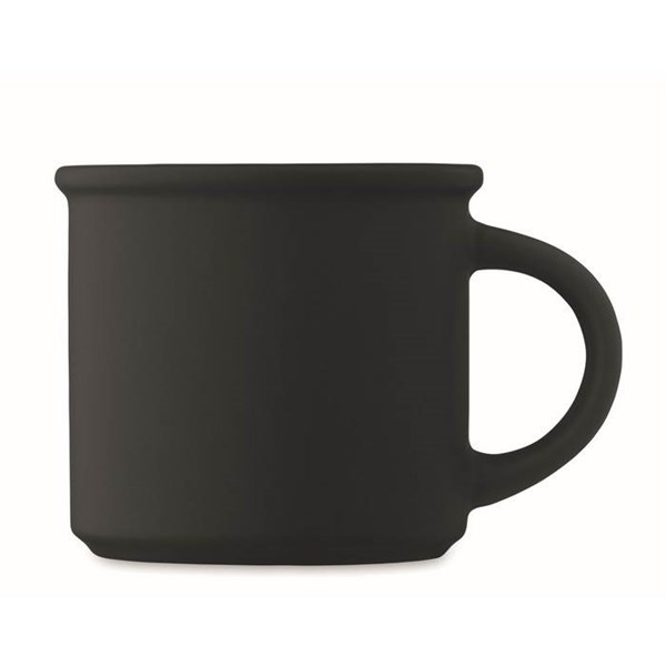 Obrázky: Matný keramický hrnek 300 ml s ouškem, černý, Obrázek 3