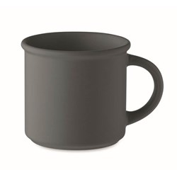 Obrázky: Matný keramický hrnek 300 ml s ouškem, tmavě šedý