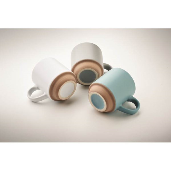 Obrázky: Keramický stohovat. hrnek s uchem 170ml,petrolejový, Obrázek 3