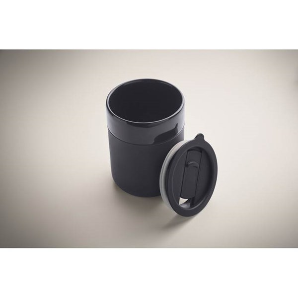 Obrázky: Keramický pohárek 330 ml s odním. návlekem, modrá, Obrázek 4