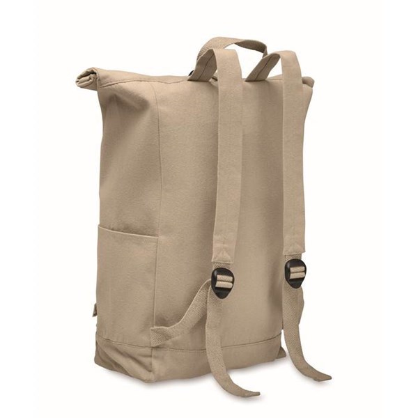 Obrázky: Khaki rolovací batoh 390g, suchý zip a kapsa, Obrázek 2