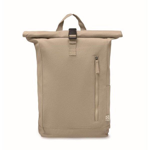 Obrázky: Khaki rolovací batoh 390g, suchý zip a kapsa, Obrázek 3