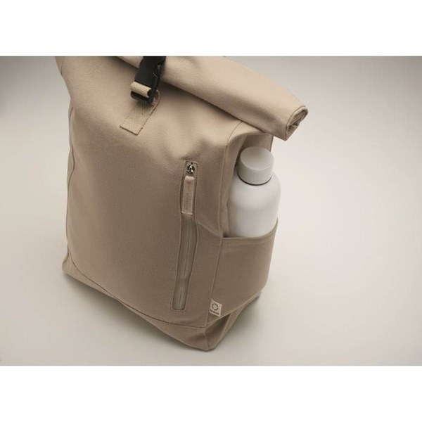 Obrázky: Khaki rolovací batoh 390g, suchý zip a kapsa, Obrázek 4