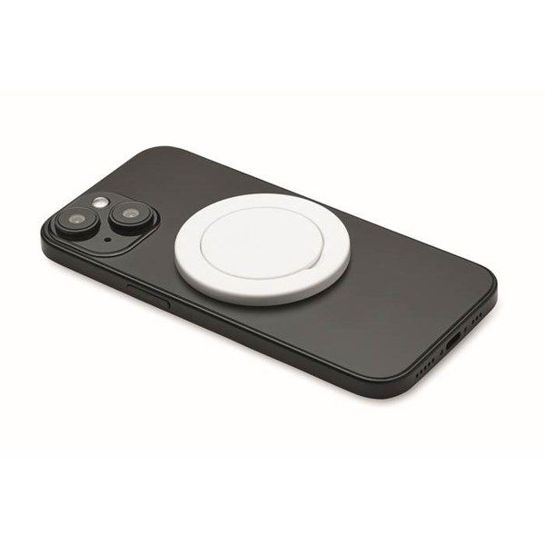 Obrázky: Magnetický rec. držák a stojánek na telefon, bílá, Obrázek 4