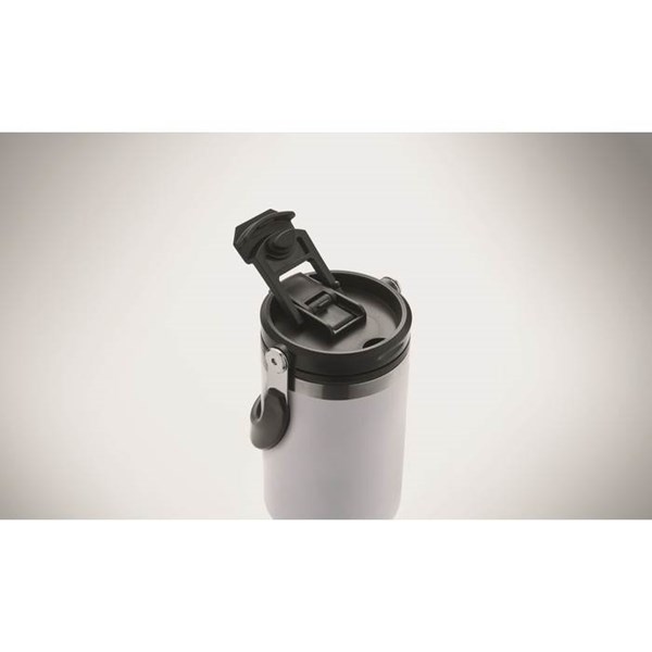 Obrázky: Bílý dvoustěnný hrnek 850 ml s vnitřním brčkem, Obrázek 3