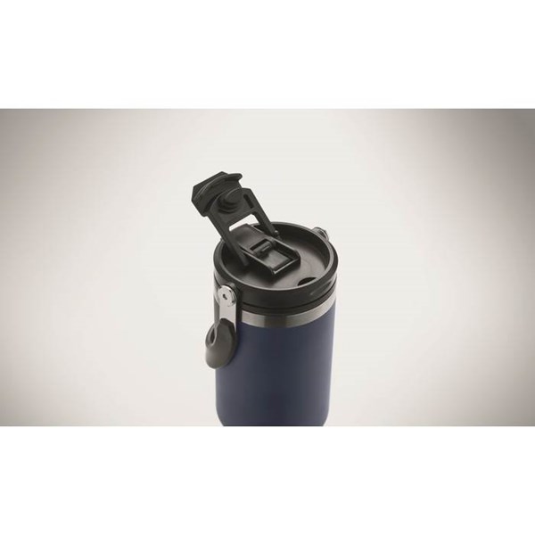 Obrázky: Modrý dvoustěnný hrnek 850 ml s vnitřním brčkem, Obrázek 3