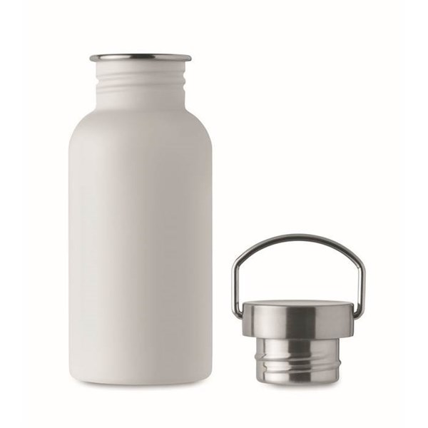 Obrázky: Jednostěnná recykl. nerez láhev 500ml, bílá, Obrázek 4