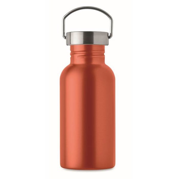 Obrázky: Jednostěnná recykl. nerez láhev 500ml, oranžová, Obrázek 2