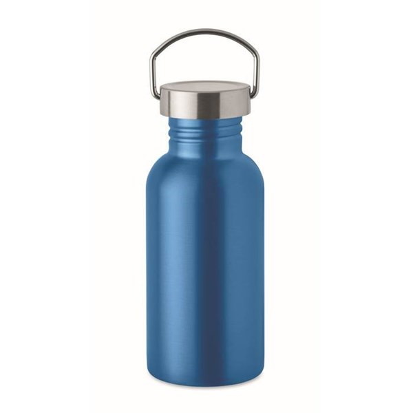 Obrázky: Jednostěnná recykl. nerez láhev 500ml, tyrkysová