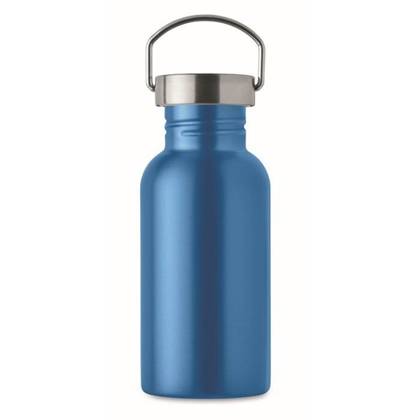 Obrázky: Jednostěnná recykl. nerez láhev 500ml, tyrkysová, Obrázek 2