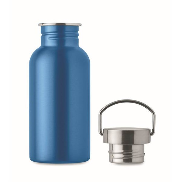 Obrázky: Jednostěnná recykl. nerez láhev 500ml, tyrkysová, Obrázek 3