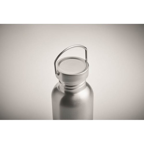 Obrázky: Jednostěnná recykl. nerez láhev 500ml,stříbrná mat, Obrázek 2
