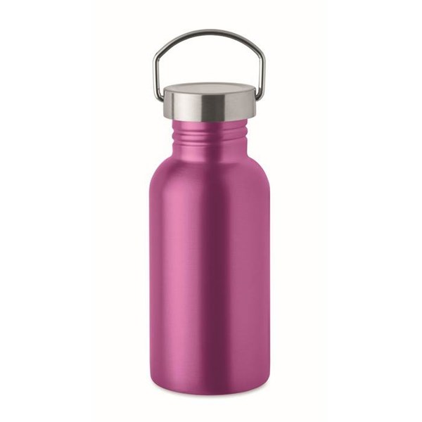 Obrázky: Jednostěnná recykl. nerez láhev 500ml, fuchsiová