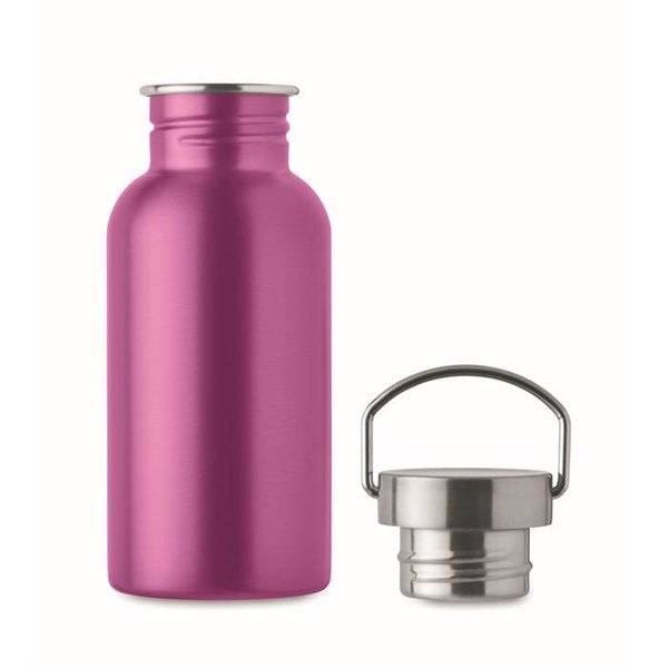 Obrázky: Jednostěnná recykl. nerez láhev 500ml, fuchsiová, Obrázek 3