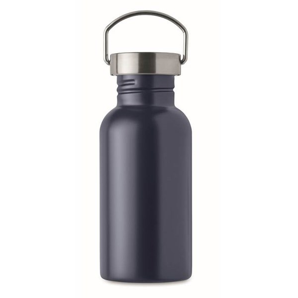 Obrázky: Jednostěnná recykl. nerez láhev 500ml, tm. modrá, Obrázek 3