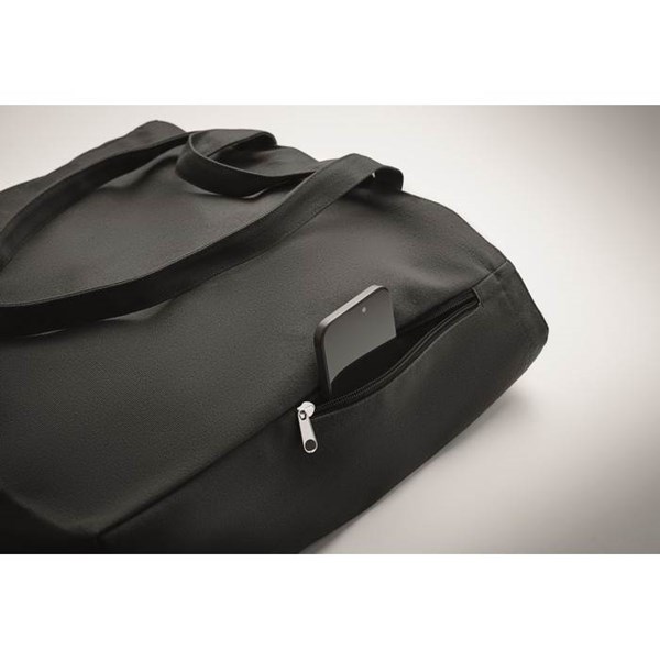 Obrázky: Nákupní/plážová taška z rec. polyBA 380g/m2, černá, Obrázek 4