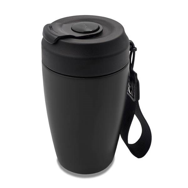 Obrázky: Nerez. termohrnek s dvojitou stěnou 380 ml, černý, Obrázek 2