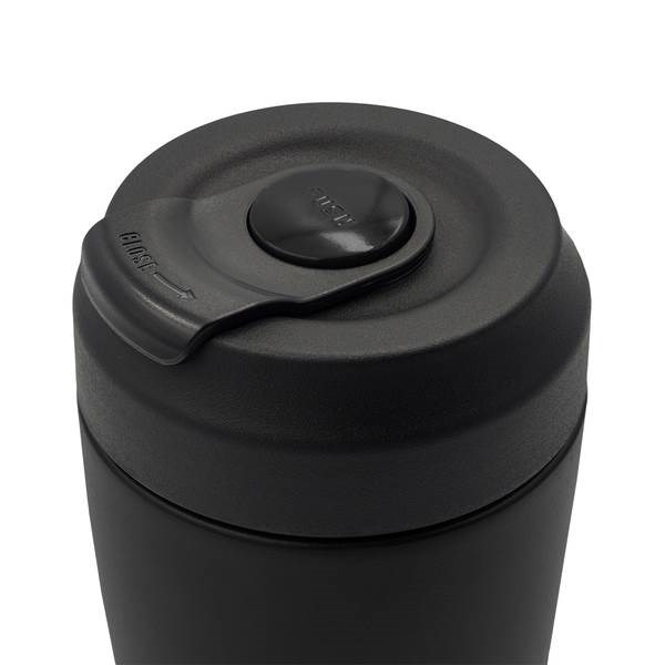 Obrázky: Nerez. termohrnek s dvojitou stěnou 380 ml, černý, Obrázek 3