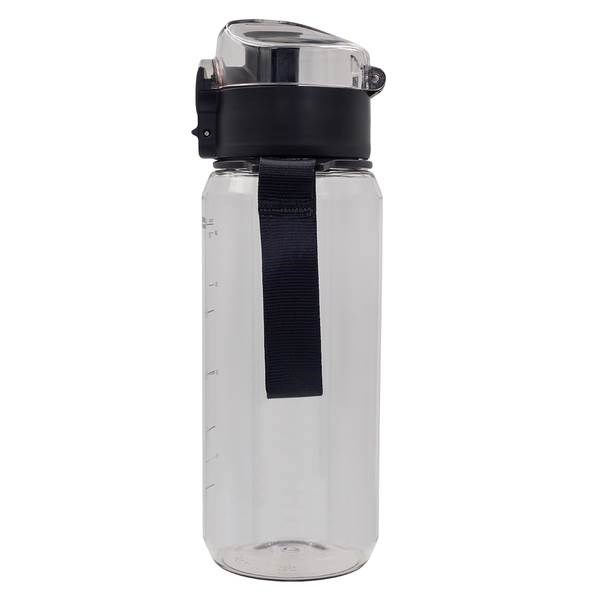 Obrázky: Láhev z trit. 680 ml s ukaz. pitného režimu, černá, Obrázek 2