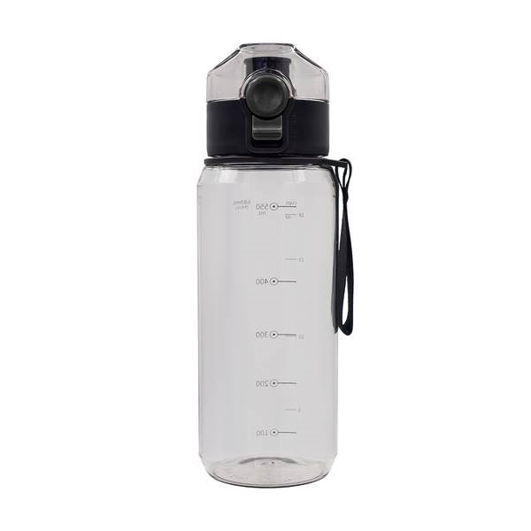Obrázky: Láhev z trit. 680 ml s ukaz. pitného režimu, černá, Obrázek 5