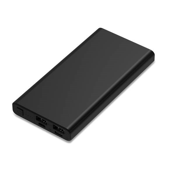 Obrázky: Hliníková powerbanka 10 000 mAh, černá, Obrázek 2
