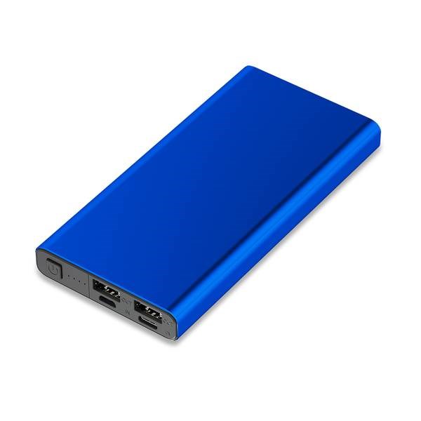 Obrázky: Hliníková powerbanka 10 000 mAh, modrá, Obrázek 2