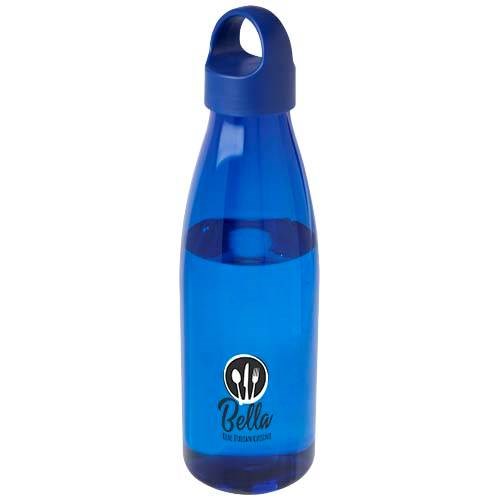 Obrázky: Láhev na vodu z recykl. plastu 800 ml, modrá, Obrázek 5