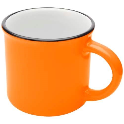 Obrázky: Retro keramický hrnek 240 ml v krabičce, oranžová