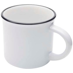 Obrázky: Keramický retro sublim. hrnek 240ml, v krab., bílá