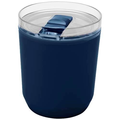 Obrázky: Dvoustěnný hrnek 180ml z recykl. plastu, tm. modrá, Obrázek 4