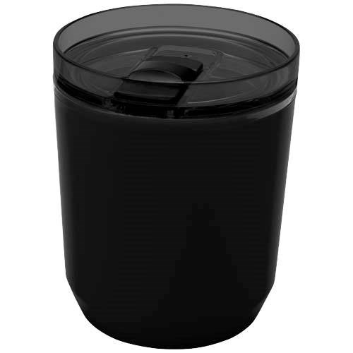 Obrázky: Dvoustěnný hrnek 180ml z recykl. plastu, černá