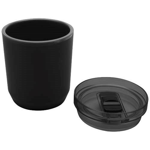 Obrázky: Dvoustěnný hrnek 180ml z recykl. plastu, černá, Obrázek 3