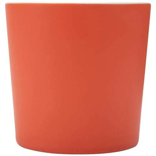 Obrázky: Keramický hrnek 370 ml, matný povrch, oranžovo/bílý, Obrázek 4